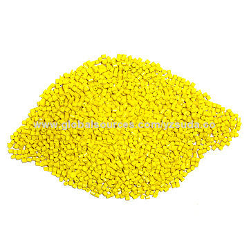 Color masterbatch, yellow/for anti-aging/spinning,injection, filler, blow molding, fire-retardant