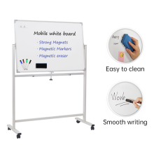 High Quality Double Sided White Board with Stand and Wheels