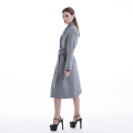 Cappotto lungo in puro cashmere grigio 100%