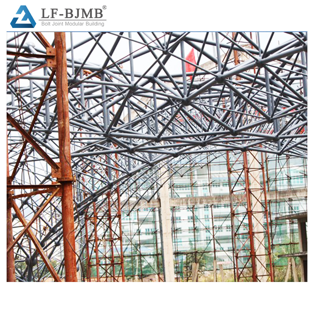 Solid prefab space frame steel structure gymnasium construction