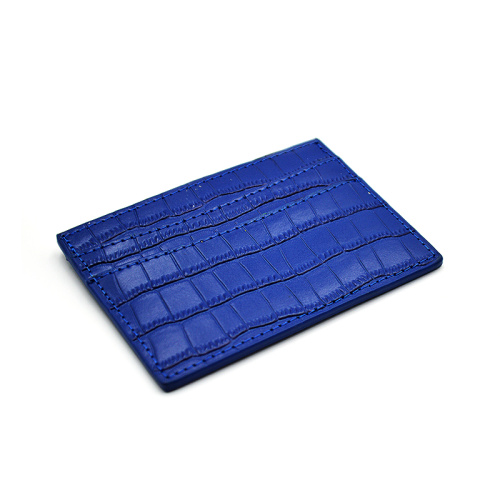 China New Slim Crocodile Leather Business Credit Card Holder Factory