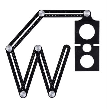 Multi Angle Measuring Ruler - Six-Sided Aluminum Alloy Angle Measuring Tool