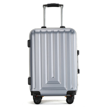 pure abs pc hard shell aluminum trolley luggage