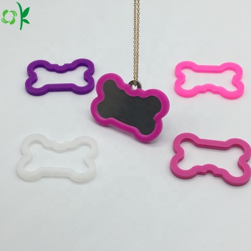 Silicona con forma de etiqueta de perro personalizada