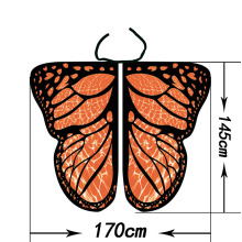 Butterfly Wings Shawl Fairy zachte stof voor dames dames partij nimf kostuum accessoire