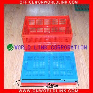 colorful foldable plastic mesh crate