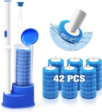 2024 Factory Direct: Comprehensive Toilet Cleaning Set - Including 40pcs Clean Soap Dispenser, Deep Clean Wast Bin, and Disposables Brush for Enhanced Hygiene