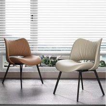 Elegant Upholstered Dining Chairs with Black Legs