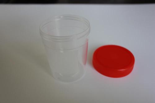 Cobertura de parafuso Cup de urina transparente