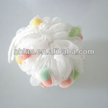 White Meshy bath sponge with little foam