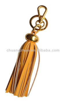 Fashion 2013 tassels leather keychain for handbag ,initial leather keychain,leather and leather items