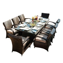 Commercial Aluminium Wicker Garden Patio Bistro Dining Set