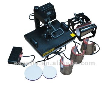 Digtal 5 in 1 combo heat transfer machine