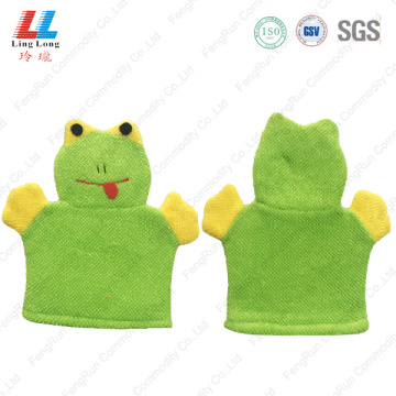 Animal Frog children smooth bath gloves