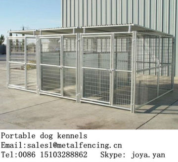 Playground used dog housed movable large dog cages folded steel dog pens steel grid dog kennels collapsible dog playpens factory