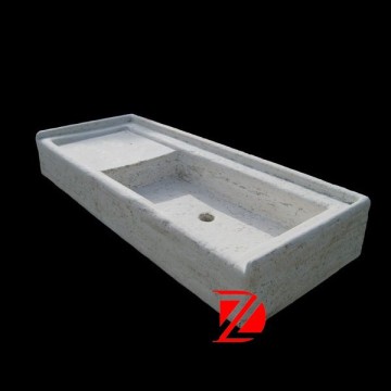 countertop rectangular stone basin