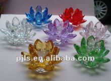 Clear glass crystal lotus new make
