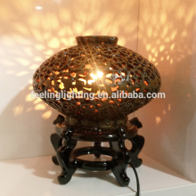 Modern brief Multifunctional E14 Walnut salt table lamp for bedroom