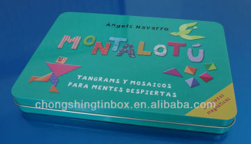 rectangular wire hinged tin box