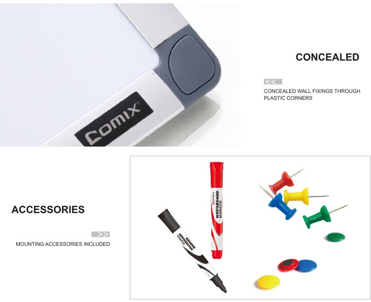 Comix High Quality Factory Price Combo Cork Dry Erase Board Interactive White Board Cork Board