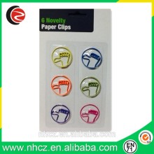 6 Pack Color Hand Paper Clips 6 Pack