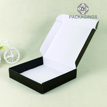 Collapsible custom logo print black mailer box