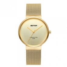 FEATURES OF SS306-02 ALL GOLD WOMEN'S WATCH WITH MESH BAND AND SLIM BEZEL