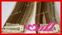 28 inch clip on human hair extensions fashion mixed color 1 piece clip in hair extensions