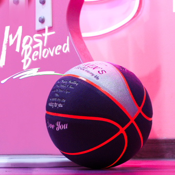 custom pu luminous glow up basketball