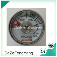 Mini inch pressure gauge oxygen gas presusure gauge
