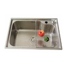 Stainless steel sink in the kitchen