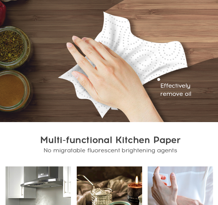 Customized Ultra Oil Suction Kitchen Paper Multi Functional Towel Paper Tissue