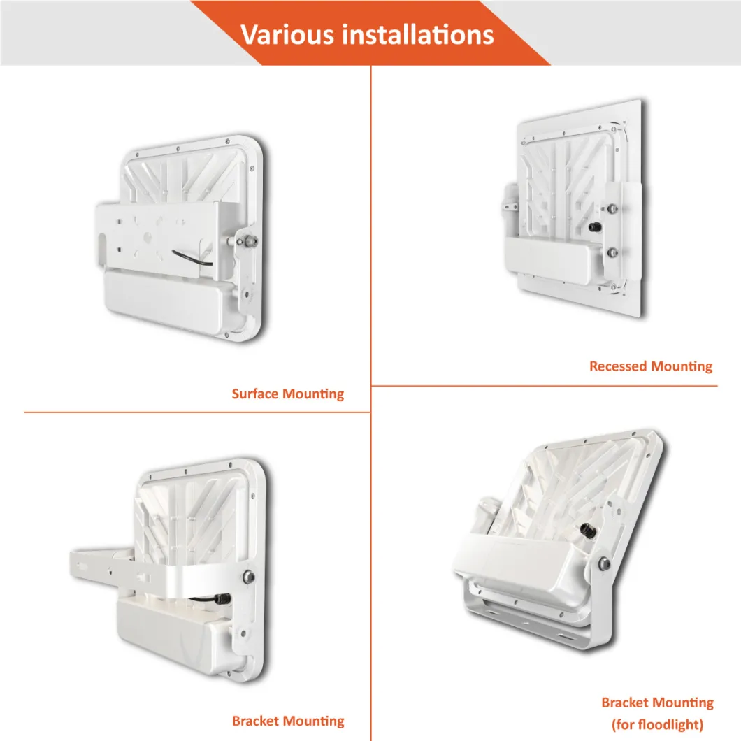 165lm/W LED Canopy Light for Gas Station 5 Years Warranty