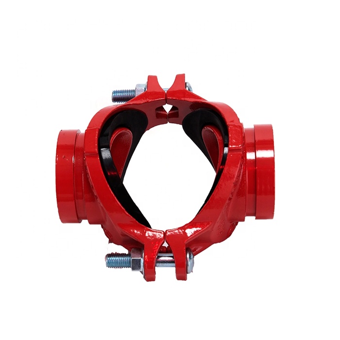 Ductile Iron Grooved Pipe Joints and Threaded Mechanical Cross