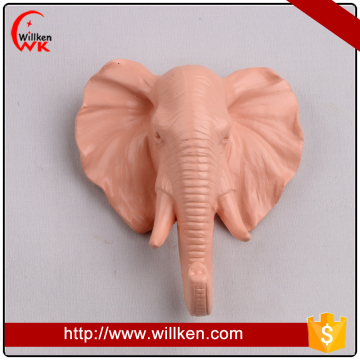 Decorative elephant head wall hanging clothes hooks