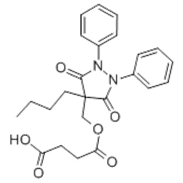 HUCROGÊNIO DE 4-BUTYL-4- [HIDROXIMETIL] -1,2-DIFENIL-3,5-PIRAZOLIDINEDIONO SUCCINATO [ÉSTER] CAS 27470-51-5