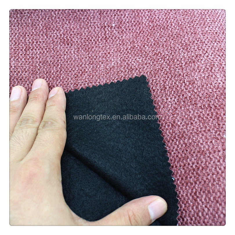 Brushed polyester linen style soft touched Upholstery Fabric for Sofa
