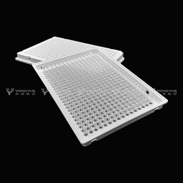 40ul 384 Well Pcr Plate Full Skirt White Frame Clear Tube