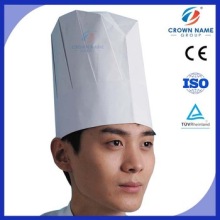 Fan Shaped Paper Chef Hat Made From Embossed Textured Paper Adjustable Head Diameter