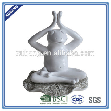 poly resin frog design animal statue decoration