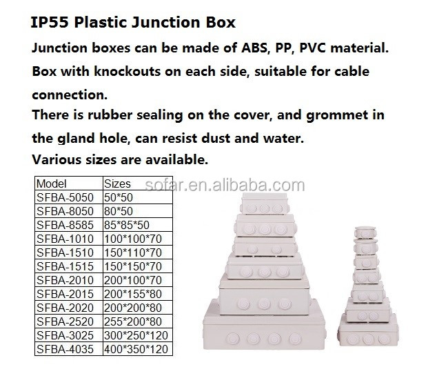 200x120x75mm IP65 waterproof junction box