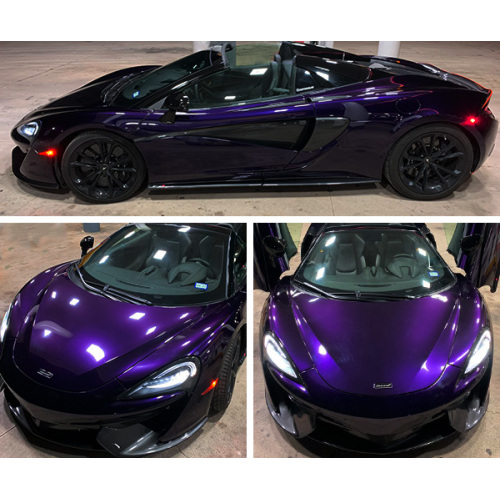 brillante brillante púrpura coche envoltura vinilo