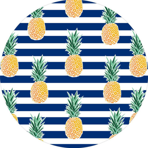 pizza  printed funky round beach towel