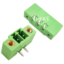 Plug-in type PCB terminal block angled header with fixing screw