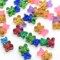 Fabrik Großhandel Glitter Gradient Bunte Harz Bär Flatback Verschönerung Gummibärchen Charms für DIY Craft