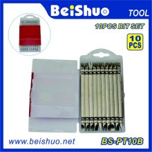 10PC Drill Bit Set with Double Slotted Head