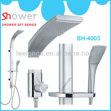 Leelongs Aluminium Silver Rainfall Bathroom Shower Column