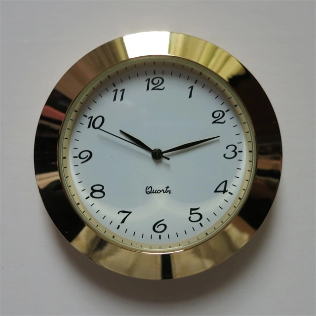 50mm Metal Watch Insert Clocks for Crystal Clock Gold Roman Arabic Numbers Silver Gold Metal Bezel Battery Clock Inserts