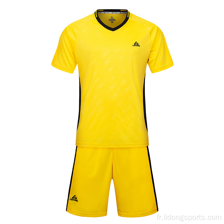 Ensemble d&#39;uniformes de maillots de football vierge en gros