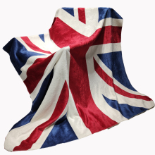 custom print micro fleece sherpa throw flag blanket